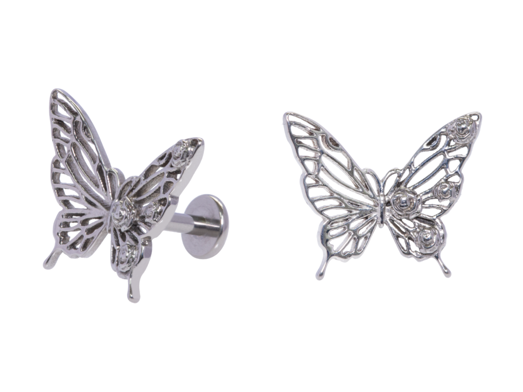LABRET TITÂNIO R/I MEGA BORBOLETA