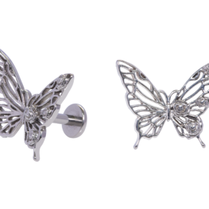 LABRET TITÂNIO R/I MEGA BORBOLETA
