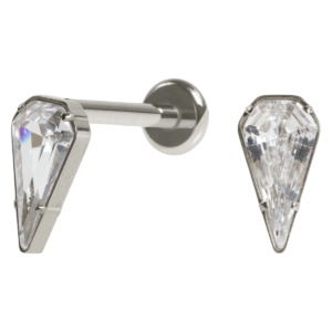 LABRET TITÂNIO R/I GOTA C/ PEDRA MAIOR