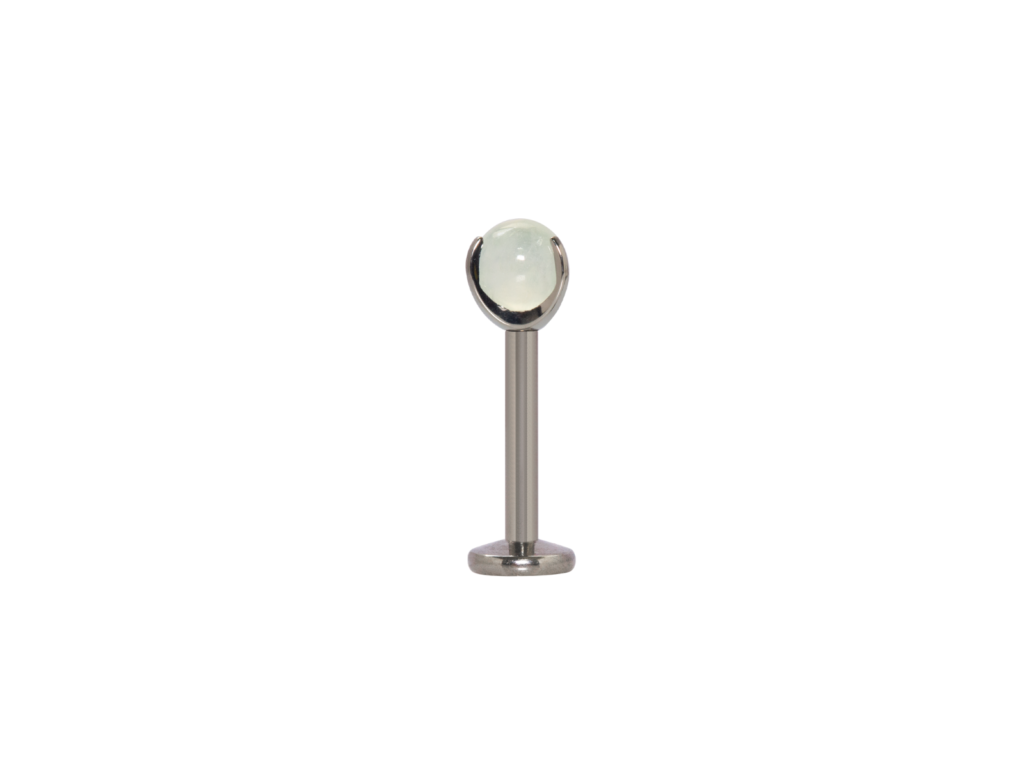 LABRET TITÂNIO R/I QUARTZO CRISTAL - 1.6 X 8 X 4MM