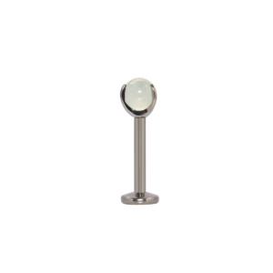 LABRET TITÂNIO R/I QUARTZO CRISTAL - 1.6 X 8 X 4MM