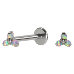 LABRET TITÂNIO R/I TRINITY C/ OPALA - LILÁS