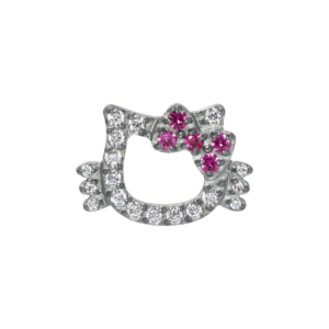 TOPO TITÂNIO 0.9 (1.2MM) - HELLO KITTY CRAVEJADA