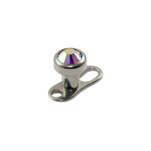 MICRODERMAL TITÂNIO C/ STRASS BOREAL - 3MM