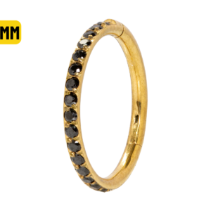 SEGMENTO CLICKER AÇO PVD C/ ZIRCÔNIA BLACK - 1.2 X 12MM