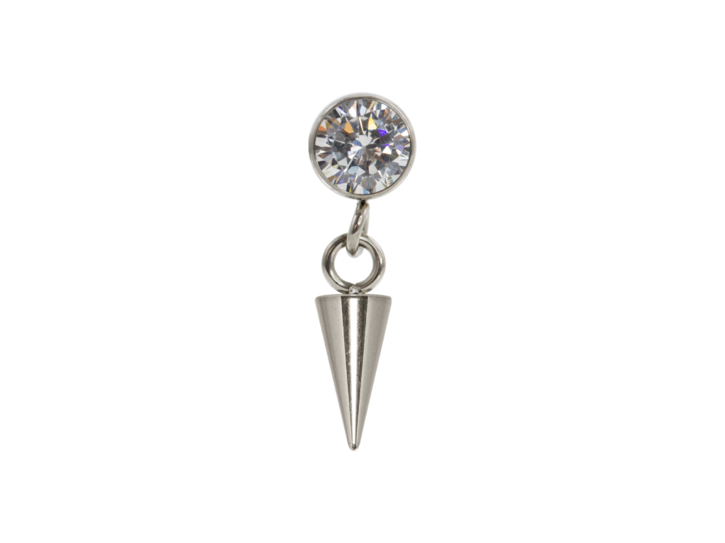 TOPO TITÂNIO 0.9 (1.2MM) - ZIRCÔNIA C/ PINGENTE SPIKE