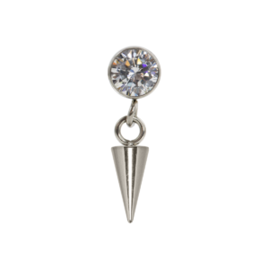 TOPO TITÂNIO 0.9 (1.2MM) - ZIRCÔNIA C/ PINGENTE SPIKE