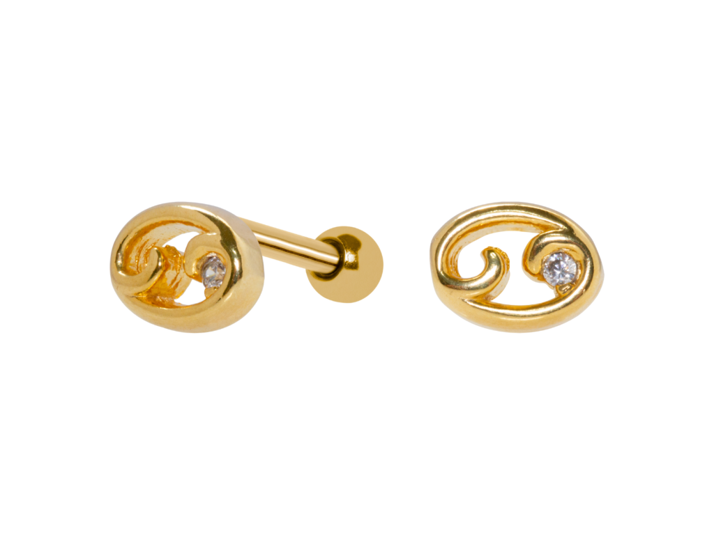 MICRO RETO SIGNO CÂNCER - BANHADO A OURO