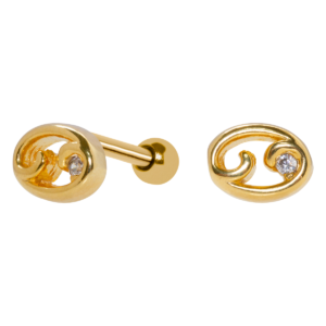 MICRO RETO SIGNO CÂNCER - BANHADO A OURO