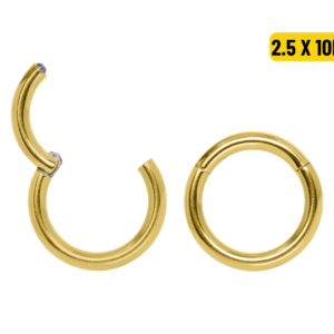 SEGMENTO CLICKER TITÂNIO PVD GOLD - 2.5 X 10MM