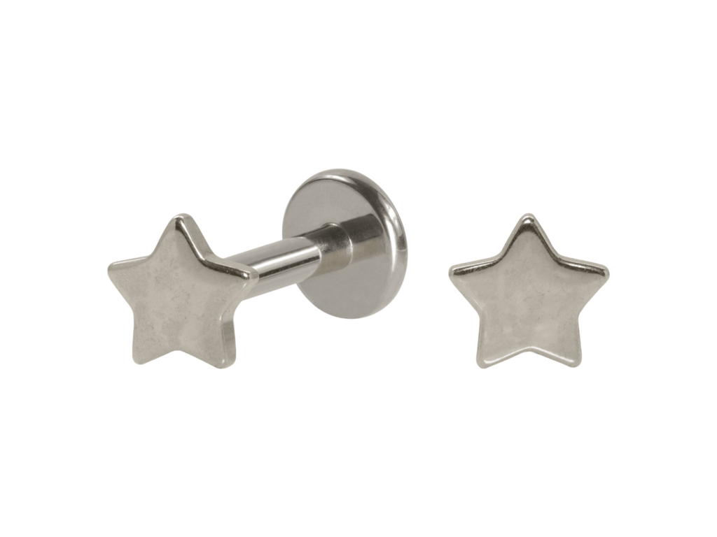LABRET TITÂNIO R/I ESTRELA