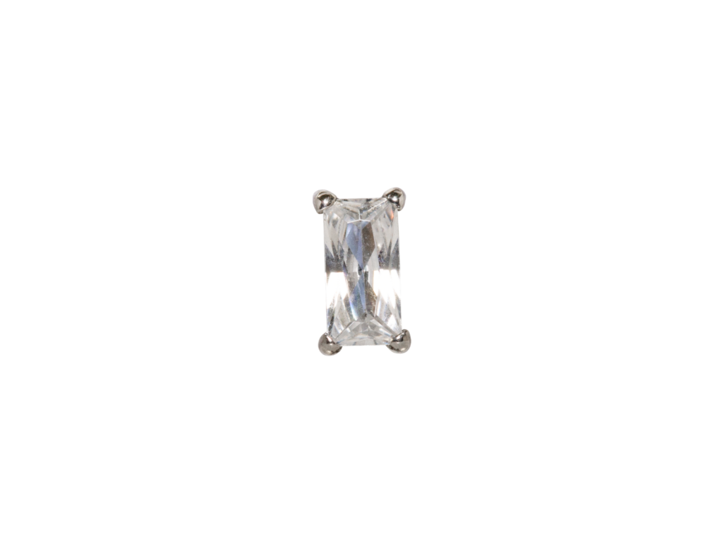 TOPO TITÂNIO 0.9 (1.2MM) - RETÂNGULO C/ ZIRCÔNIA