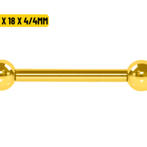 MICRO RETO TITÂNIO PVD GOLD - 1.6 X 18 X 4/4MM