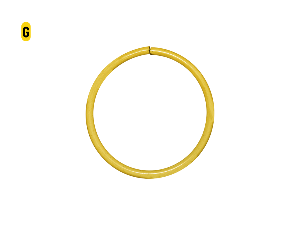NOSTRIL ARGOLA BANHADO A OURO - G