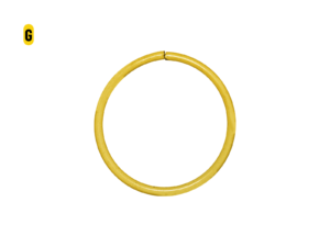 NOSTRIL ARGOLA BANHADO A OURO – G