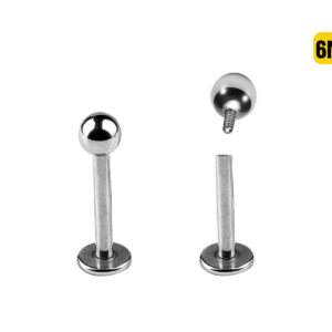 LABRET TITÂNIO NATURAL R/INTERNA 1.2 X 6 X 3MM
