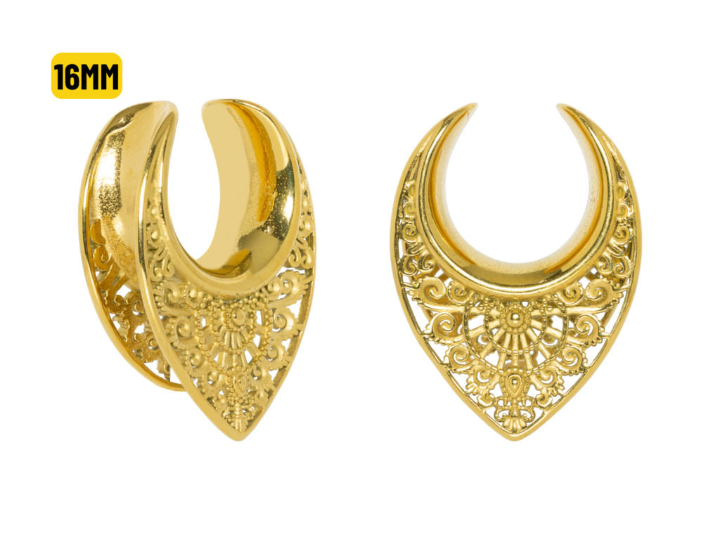 ALARGADOR PÊNDULO AÇO PVD GOLD - 16MM