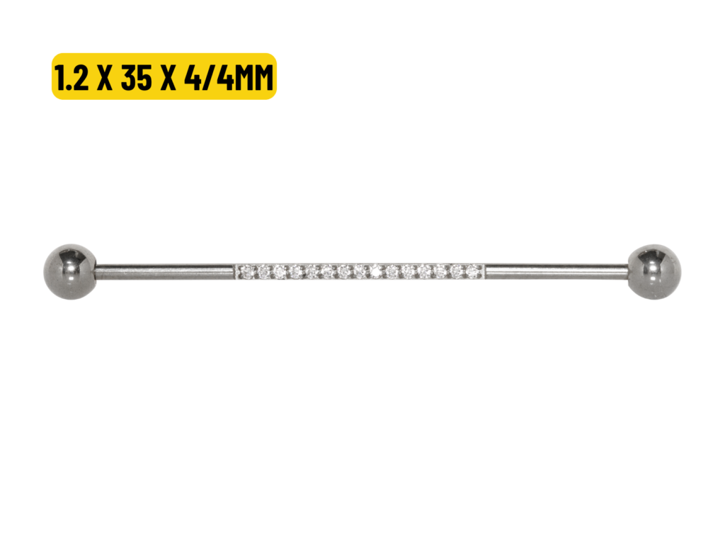 TRANSVERSAL TITÂNIO R/I CRAVEJADO C/ ZIRCÔNIA - 1.2MM