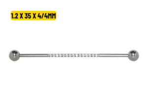 TRANSVERSAL TITÂNIO R/I CRAVEJADO C/ ZIRCÔNIA – 1.2MM