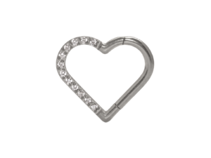 HEART TITÂNIO CLICKER CRAVEJADO 1.2 X 10MM – LADO DIREITO