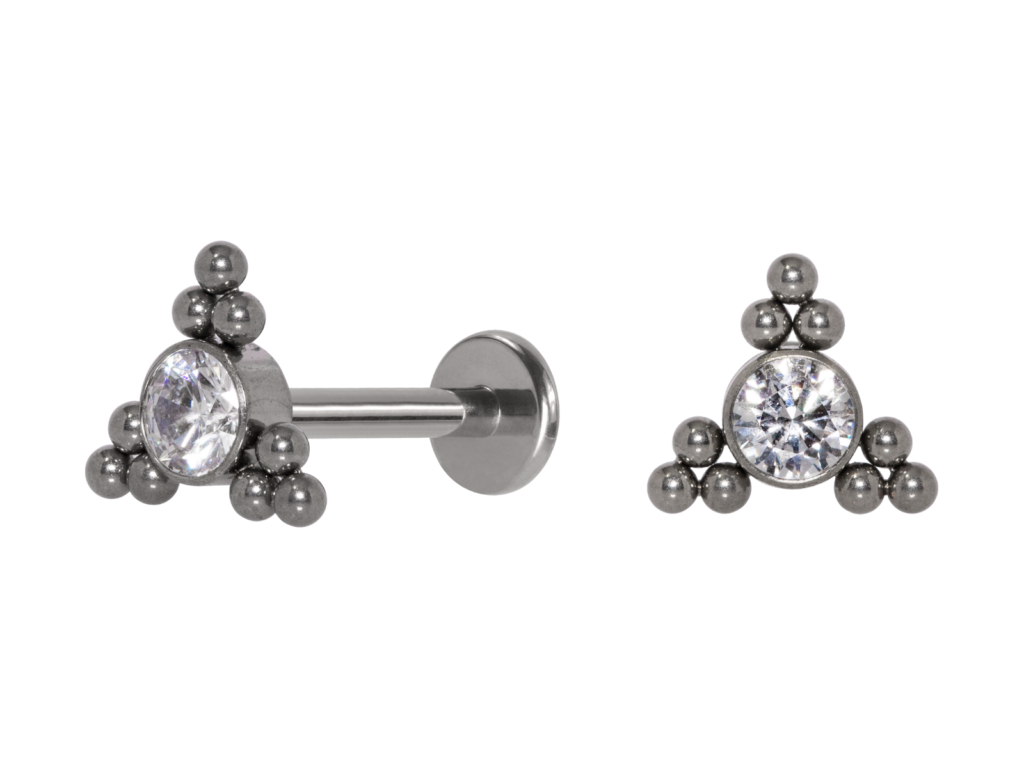 LABRET TITÂNIO R/I TRINITY INDIANO