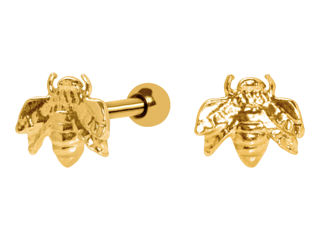 MICRO-RETO ABELHA C52 - BANHADO A OURO