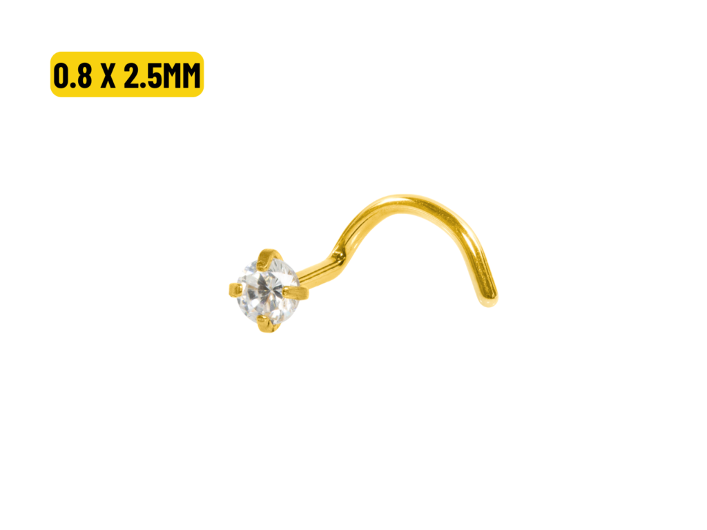 NOSTRIL TITÂNIO PVD C/ GARRAS - 0.8 X 2.5MM