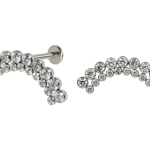 LABRET TITÂNIO NATURAL R/I CLUSTER M.T