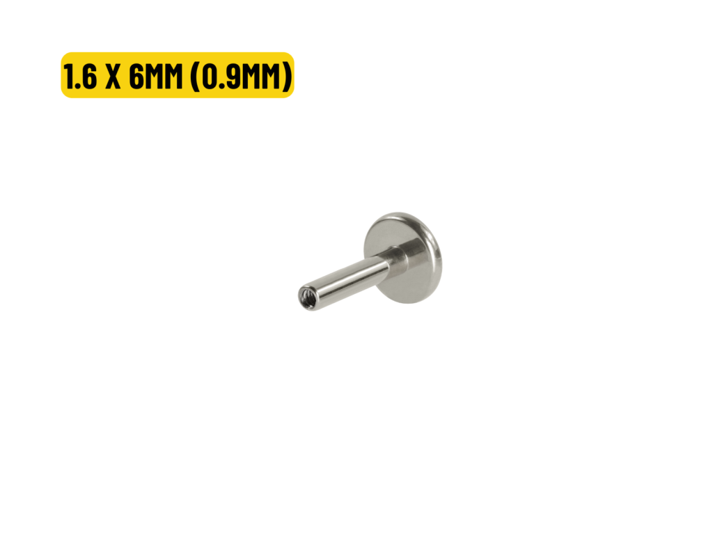 LABRET HASTE R/I TITÂNIO - 1.6 X 6MM ( 0.9MM )