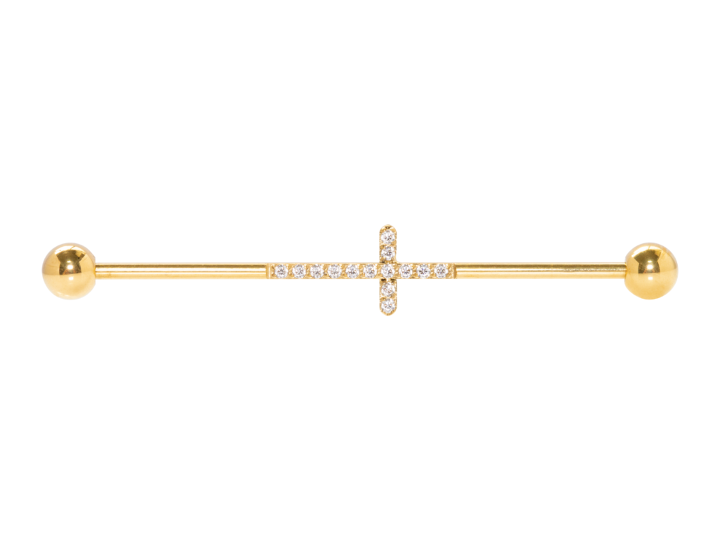 TRANSVERSAL TITÂNIO PVD CRUZ CRAVEJADA - 1.2MM