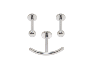 CONJUNTO LABRET TITÂNIO R/I SMILE : )