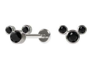 LABRET TITÂNIO R/I MICKEY – BLACK