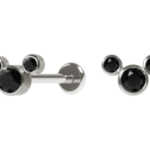 LABRET TITÂNIO R/I MICKEY - BLACK