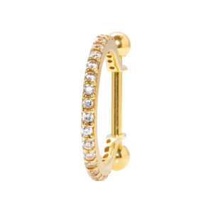 CONCH 1 FILEIRA PRATA 950 - CH3 BANHADO A OURO
