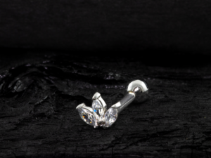 MICRO RETO LÓTUS OURO 18K – BRANCO