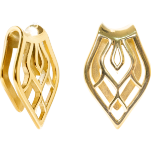 ALARGADOR PÊNDULO AÇO PVD GOLD - 14MM