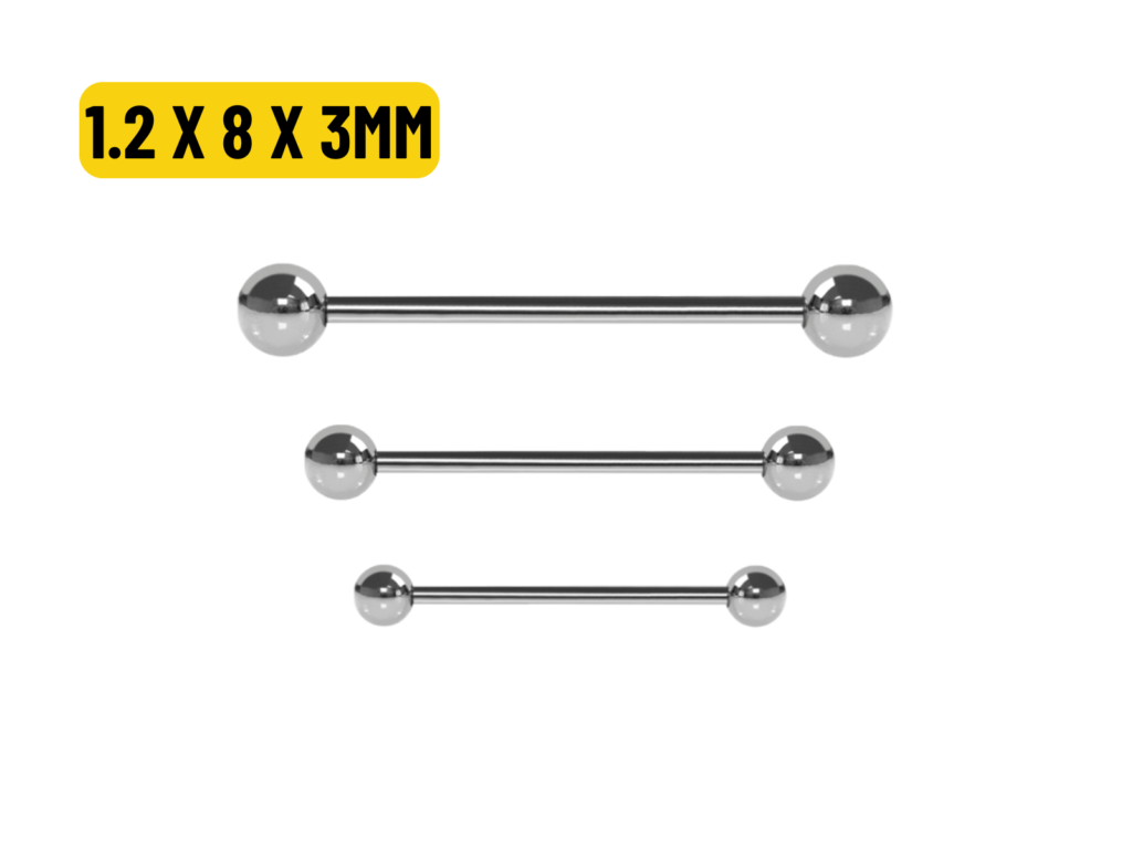 MICRO RETO TITÂNIO - 1.2 X 8 X 3MM