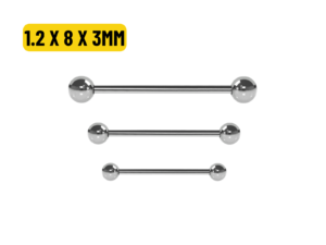 MICRO RETO TITÂNIO NATURAL – 1.2 X 8 X 3MM