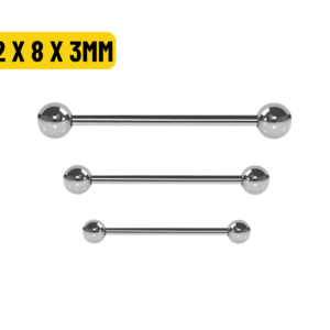 MICRO RETO TITÂNIO NATURAL - 1.2 X 8 X 3MM