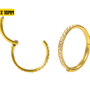 SEGMENTO CLICKER AÇO PVD C/ ZIRCÔNIA - 1.2 X 10MM