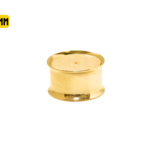 ALARGADOR PLUG AÇO PVD GOLD C/ FURO P/ BRINCO - 14MM