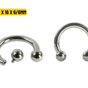 FERRADURA TITÂNIO R/INTERNA - 3.0 X 16 X 6/6MM