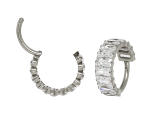 ARGOLA CLICKER TITÂNIO FRONTAL C/ ZIRCÔNIA – 10MM