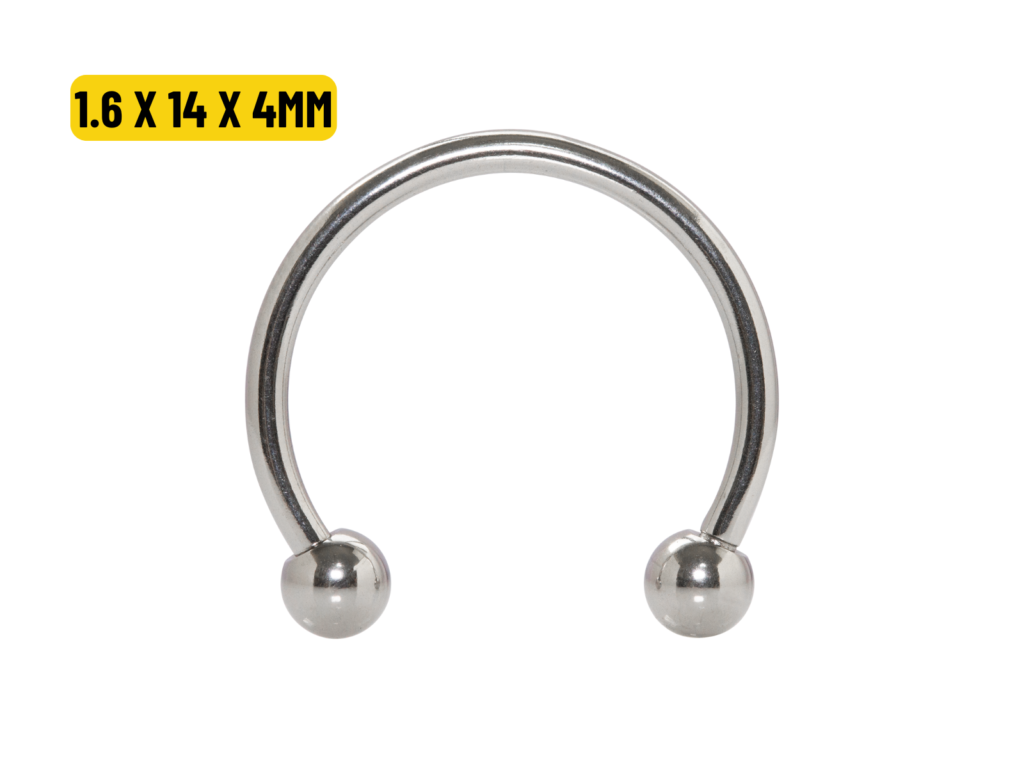 FERRADURA TITÂNIO R/INTERNA - 1.6 X 14 X 4MM