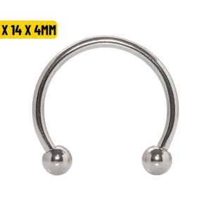 FERRADURA TITÂNIO R/INTERNA - 1.6 X 14 X 4MM