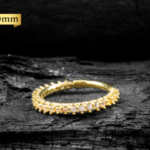 ARGOLA CLICKER OURO 18K CRAVEJADO 10MM - AMARELO - AAO6