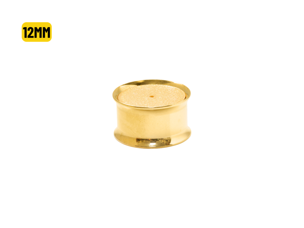 ALARGADOR PLUG AÇO PVD GOLD C/ FURO P/ BRINCO - 12MM