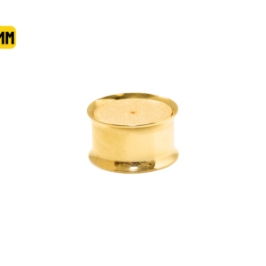 ALARGADOR PLUG AÇO PVD GOLD C/ FURO P/ BRINCO - 12MM
