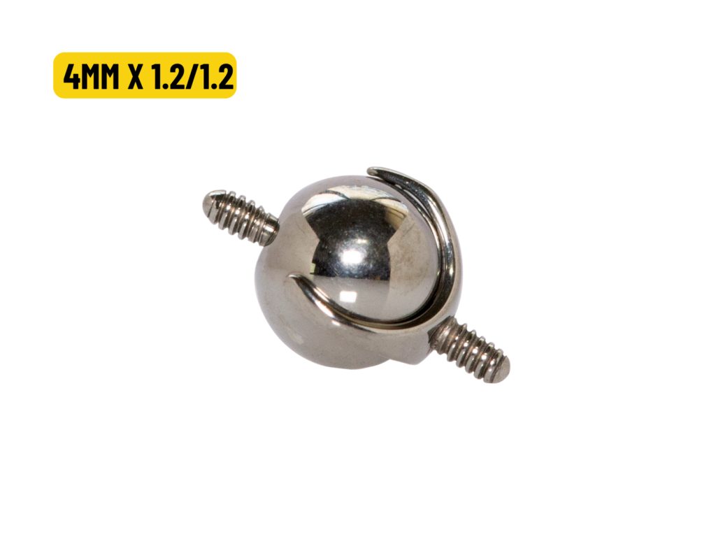 BOLINHA TITÂNIO R/I DUPLO - 4MM X 1.2/1.2
