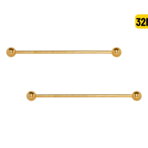 MEGABELL TRANSVERSAL PVD GOLD 1.2 X 32 X 4MM